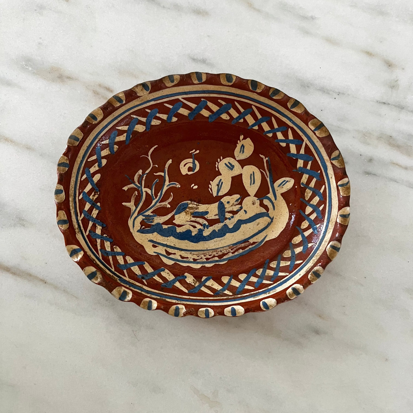 Vintage Mexican Redware Dish