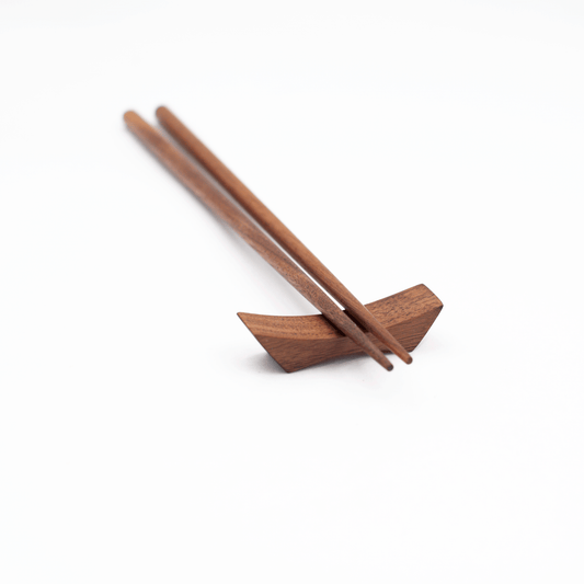 Walnut Chopsticks and Rest Set