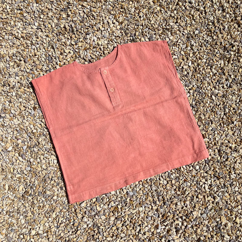 Cotton Kid's Square Top | Peach