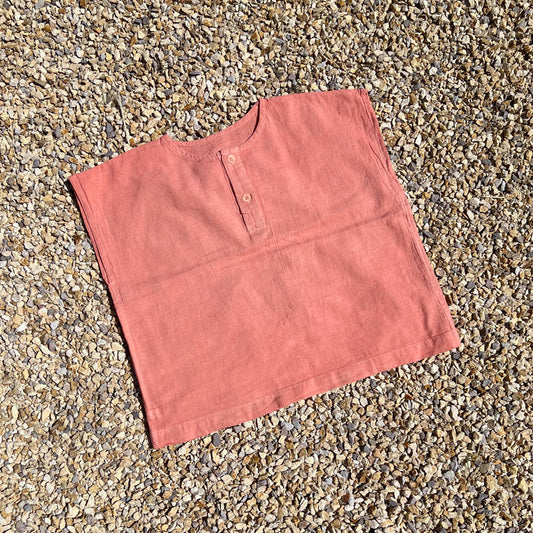 Cotton Kid's Square Top | Peach
