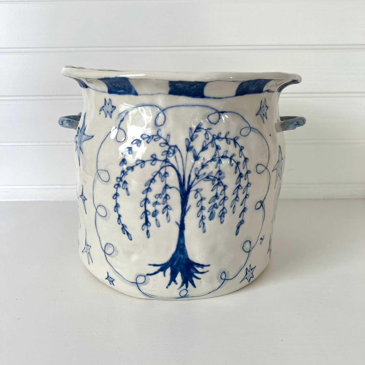 Hand painted Crock by Mosco Studios | Willow & Celestial