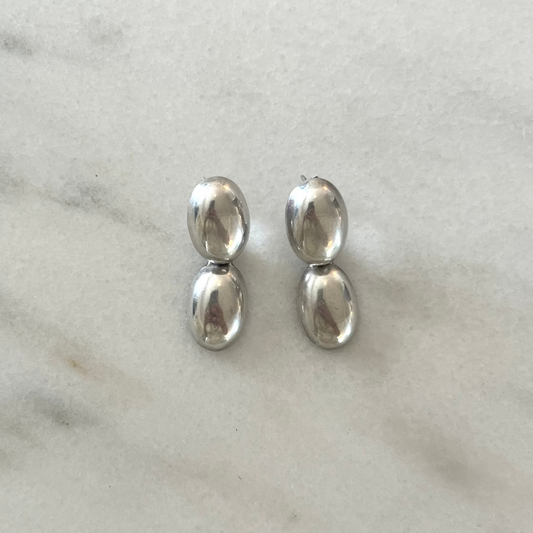 Vintage Double Drop Sterling Earring