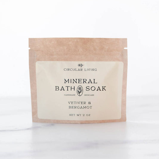 Mineral Bath Soak Sachet, Vetiver & Bergamot