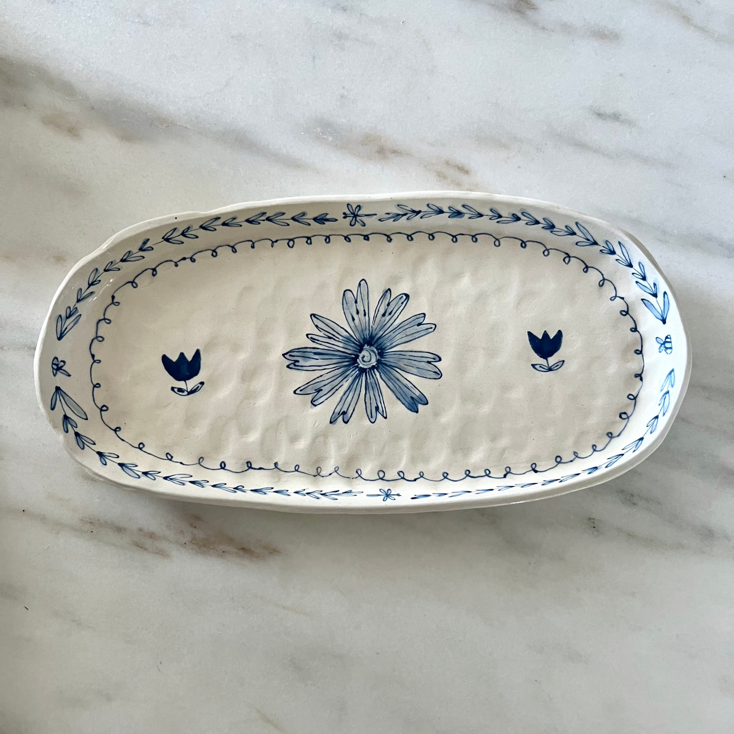 Hand Painted Oval Tray | Small