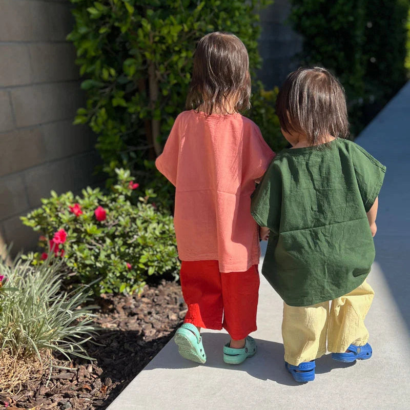 Cotton Kid's Pants | Tomato
