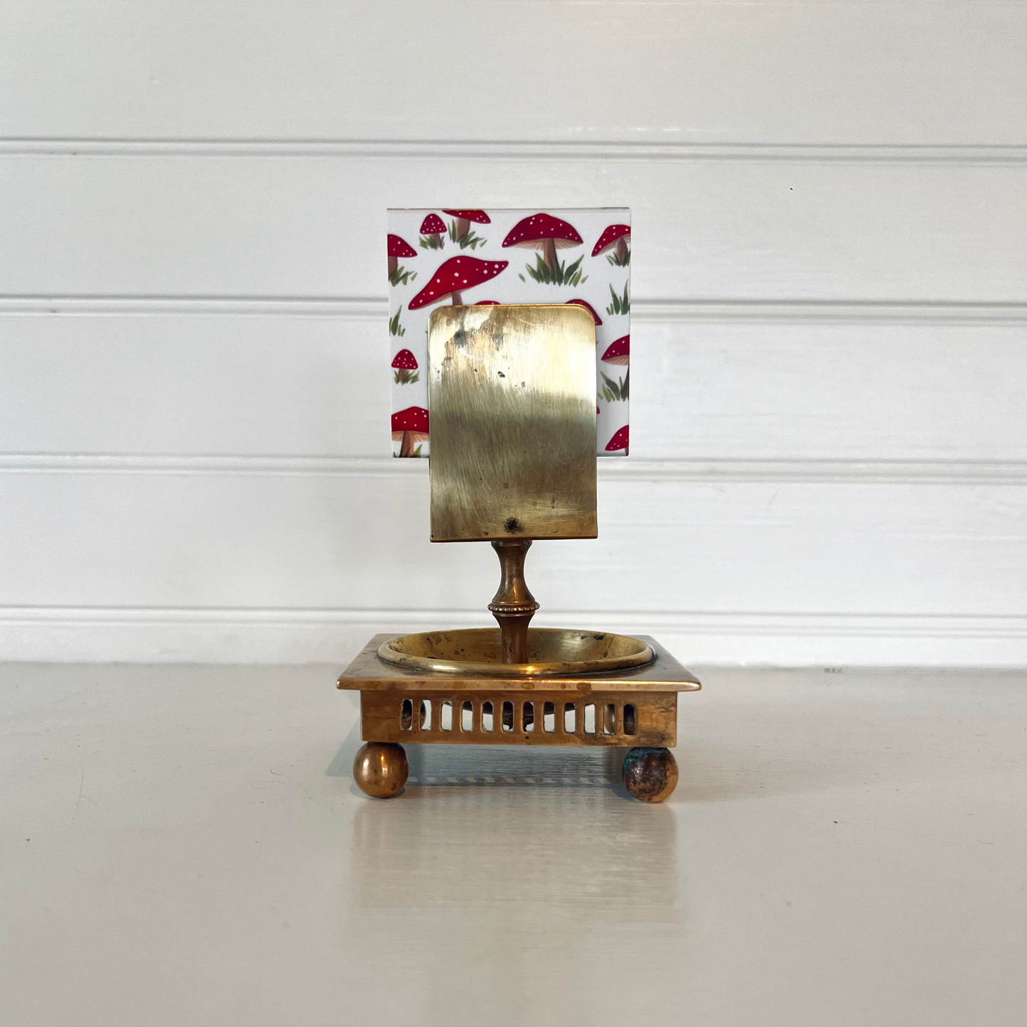 Antique Brass Match Holder