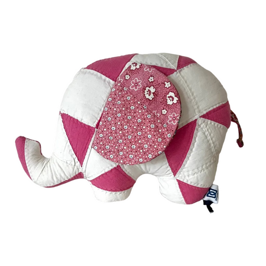 Vintage Quilt Stuffed Elephant