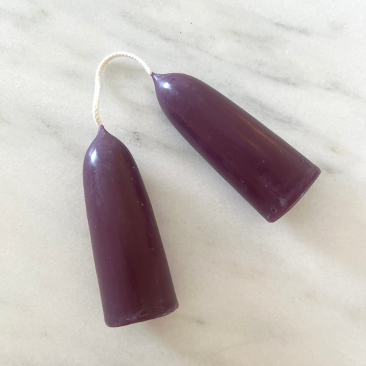 Set of two Stubby Candles | Hellebore