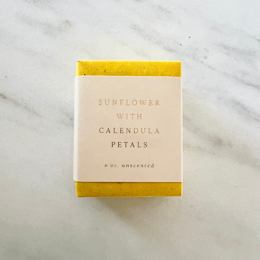 Sunflower with Calendula Petals Soap | Unscented