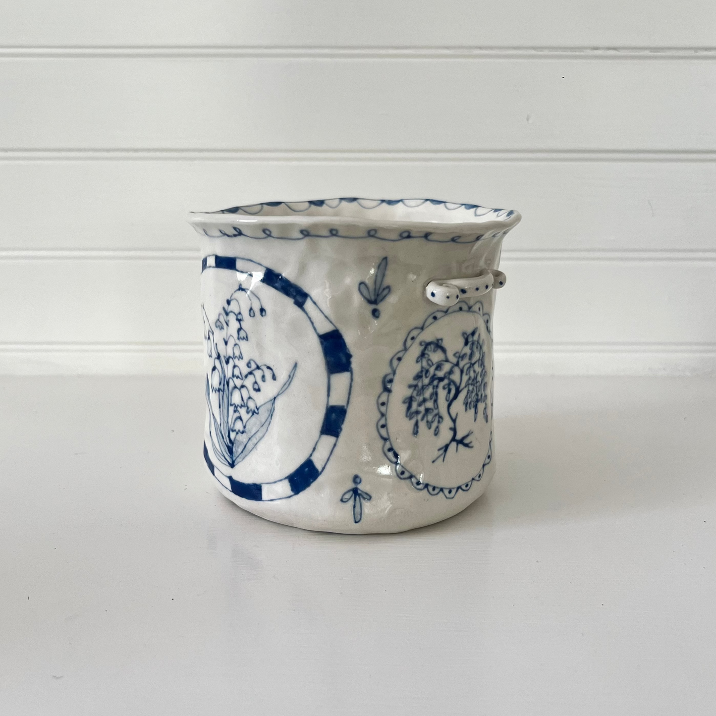Hand painted Mini Crock by Mosco Studios